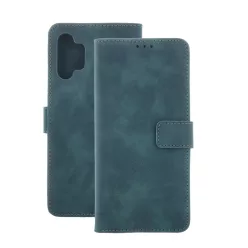 Fliptok Velvet tok iPhone 16e/17e sötétzöld