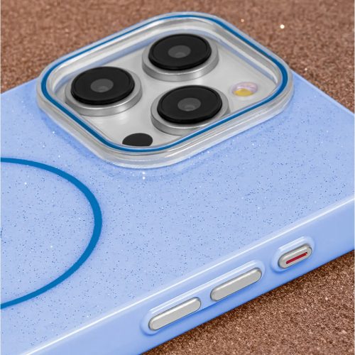 iPhone 17 Pro Max 6,9" Kék Csillogó Vékony Mag tok