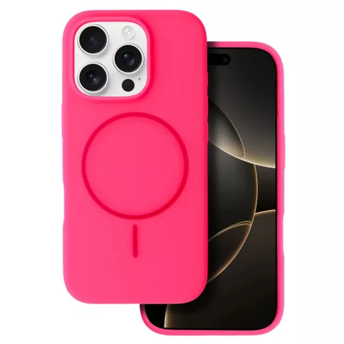 Magsafe Slim Szilikon iPhone 14 Pro Max tok pink