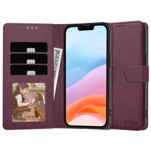 Tech-protect Wallet Samsung Galaxy A17 tok Mulberry