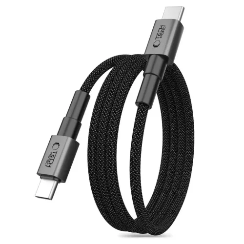 Tech-Protect Ultraboost Dna Magtwist Type-C Kábel Pd 100w / 5a 200cm Vas Szürke