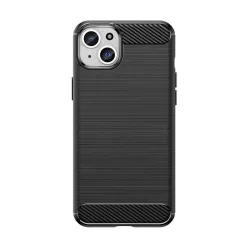   Flexibilis karbon mintájú tok iPhone 15 Plus Carbon Case - fekete tok