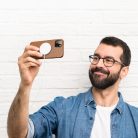 iPhone 14 Plus Dux Ducis Grit bőr tok (MagSafe kompatibilis) barna