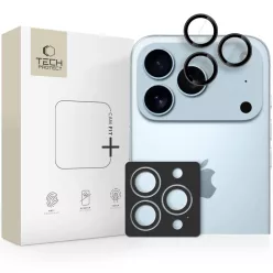   iPhone 14 Pro / Max / 15 Pro / Max / 16 Pro / Max / 17 Pro / Max Fekete Tech-protect Camring Fit+ üvegfólia