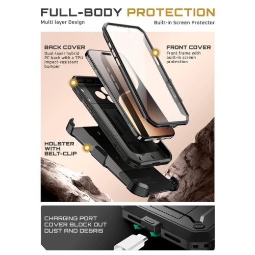 iPhone 17 Pro Max Supcase Ub Pro Fekete tok