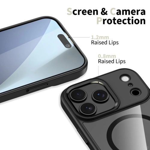 iPhone 17 Pro Max Tech-protect Magmat Magsafe fekete/átlátszó tok