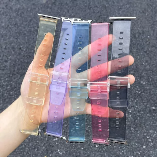 Apple Watch 4/5/6/7/8/SE (38/40/41mm) Strap Light Silicone óraszíj kék