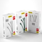 Dudao 3in1 USB kábel - Lightning / micro USB / USB Type-C 65W 1.2m szürke (L20X)