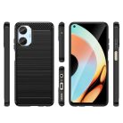 Realme 10 Carbon szénszál mintájú TPU tok fekete