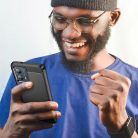 Motorola Moto G53 Carbon szénszál mintájú TPU tok fekete