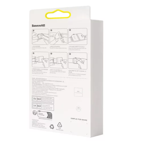 Apple Watch 4/5/6/SE/SE2 40mm Baseus NanoCrystal védőfólia készlet 2db + rögzítőkészlet átlátszó