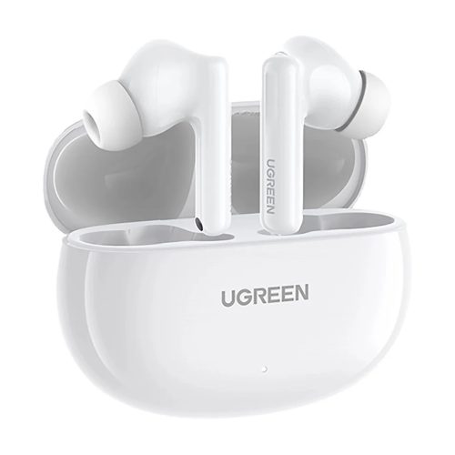 Ugreen HiTune T6 vezetéknélküli fülhallgató ANC funkcióval + USB-A - USB-C kábel - fehér