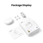 Ugreen HiTune T6 vezetéknélküli fülhallgató ANC funkcióval + USB-A - USB-C kábel - fehér