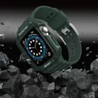 Apple Watch 8/7/6/5/4/3/2 / SE (41/40 / 38mm) Armored Óraszíj és Tok Zöld
