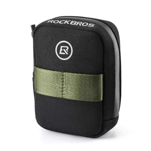 Rockbros Mini Nyereg Alatti Táska CO2 Tartóval - Fekete/Zöld