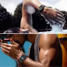Apple Watch 8/7/6/5/4/3/2 / SE (41/40 / 38mm) Armored Óraszíj és Tok Fekete / Kék