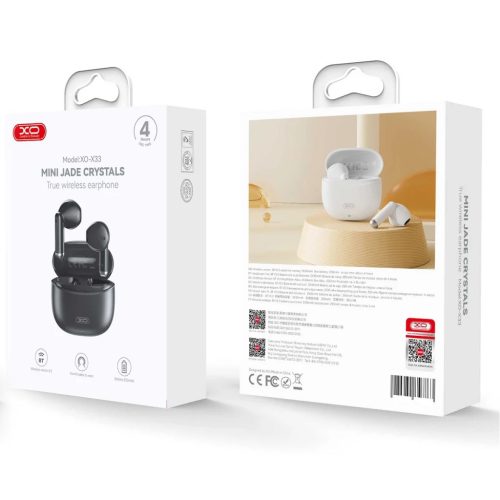 XO Bluetooth fülhallgató X33 TWS fekete
