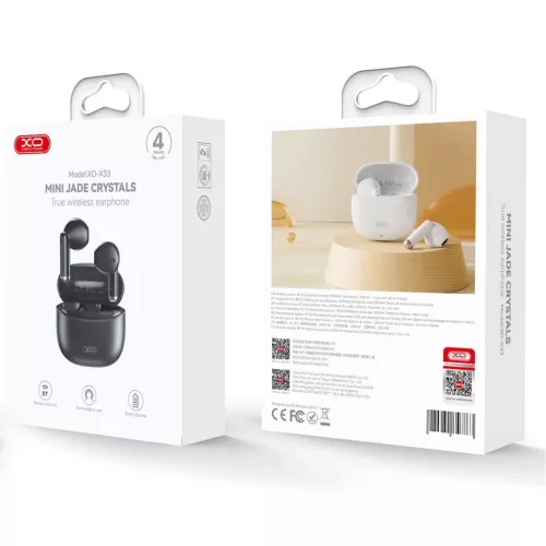 XO Bluetooth fülhallgató X33 TWS fekete