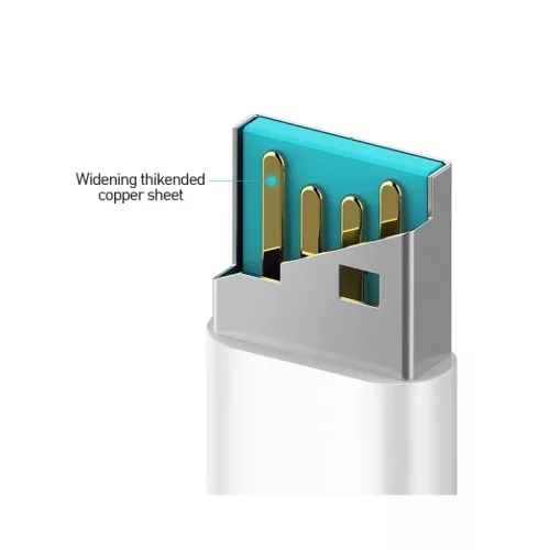 BWOO X172L USB - Lightning kábel 1,0m 3A fehér