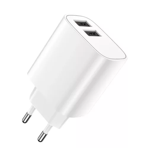 Forever hálózati töltő 2xUSB 2,4A LS-03 fehér