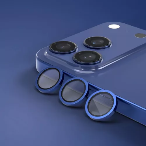iPhone 17 Pro / 17 Pro Max kamera lencsevédő üvegfólia kék