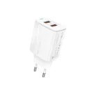 FONENG fali töltő EU63 2.4A 12W 2xUSB + kábel Lightning Fehér