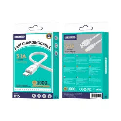 JELLICO kábel B15 Lightning 3.1A 1M Fehér