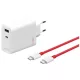 OnePlus SUPERVOOC 120W Dual USB-A + USB-C Utazótöltő + USB-C/USB-C Kábel Fehér