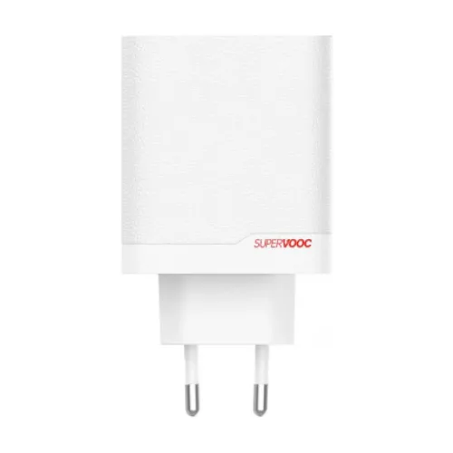 OnePlus SUPERVOOC 120W Dual USB-A + USB-C Utazótöltő + USB-C/USB-C Kábel Fehér