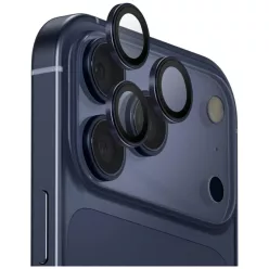   iPhone 17 Pro / iPhone 17 Pro Max Tengerészkék Uniq Optix Alumínium Kamera Lencsevédő Applikátorral