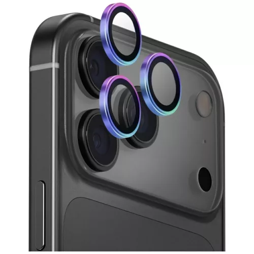 iPhone 17 Pro / iPhone 17 Pro Max Többszínű Uniq Optix Alumínium Kamera Lencsevédő applikátorral