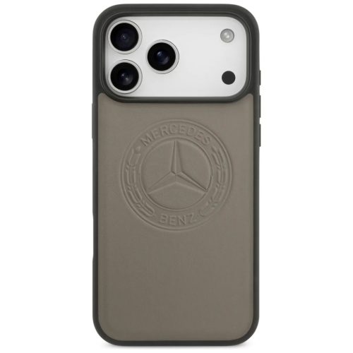 iPhone 17 Pro Max Mercedes Bőr Vintage Logó MagSafe tok taupe