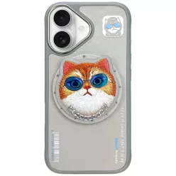 Nimmy Glasses Cool Cat MagSafe tok iPhone 16 - Szürke,