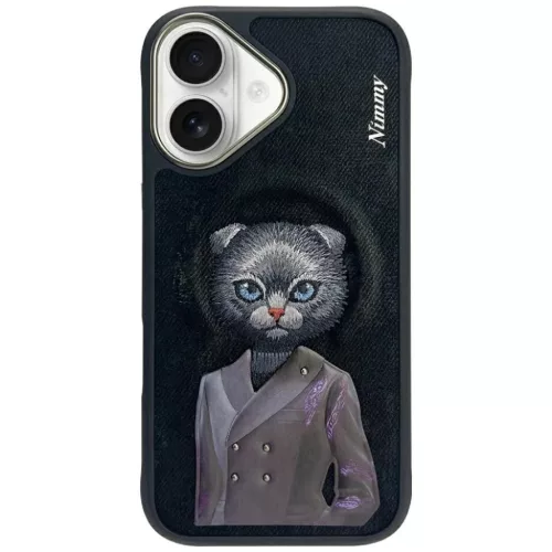 Nimmy Mágneses divatos cuki háziállat MagSafe tok iPhone 16 - fekete