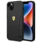 Ferrari FEHCP14MRBUK iPhone 14 Plus 6.7" fekete/fekete kemény tok Bőr Nyomat Oldalak tok