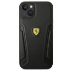Ferrari FEHCP14MRBUK iPhone 14 Plus 6.7" fekete/fekete kemény tok Bőr Nyomat Oldalak tok
