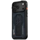 iPhone 17 Pro Max Skinarma Aegis tok mágneses töltéssel és kitámasztóval sötétkék