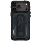 iPhone 17 Pro Max Skinarma Aegis tok mágneses töltéssel és kitámasztóval sötétkék