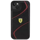 Ferrari Twist Metal Logo tok iPhone 15 Plus - fekete