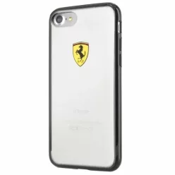   Ferrari Hardcase FEHCP7BK iPhone 7/8/SE 2020 / SE 2022 fekete/átlátszó Racing Shield tok