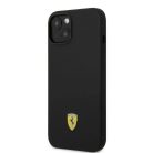 Ferrari FEHMSIP14MBK iPhone 14 Plus 6.7" fekete/fekete kemény tok Szilikon Fém Logó MagSafe tok