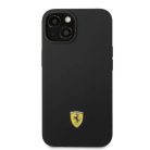 Ferrari FEHMSIP14MBK iPhone 14 Plus 6.7" fekete/fekete kemény tok Szilikon Fém Logó MagSafe tok