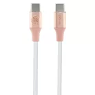 USB-C - USB-C 1.5m Gyors Töltőkábel rózsaszín Dombornyomott Logó Guess