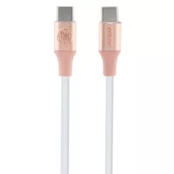   USB-C - USB-C 1.5m Gyors Töltőkábel rózsaszín Dombornyomott Logó Guess