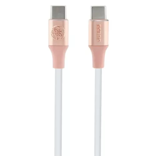 USB-C - USB-C 1.5m Gyors Töltőkábel rózsaszín Dombornyomott Logó Guess