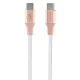 USB-C - USB-C 1.5m Gyors Töltőkábel rózsaszín Dombornyomott Logó Guess