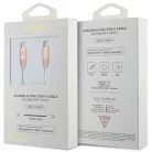 USB-C - USB-C 1.5m Gyors Töltőkábel rózsaszín Dombornyomott Logó Guess