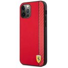 Ferrari FESAXHCP12LRE iPhone 12 Pro Max 6.7" piros/piros tok On Track Carbon Stripe