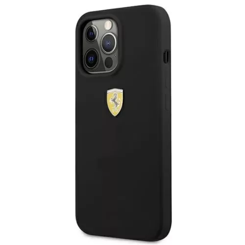 Ferrari FESSIHCP13LBK iPhone 13 Pro / 13 6.1" fekete/fekete keménytok szilikon tok