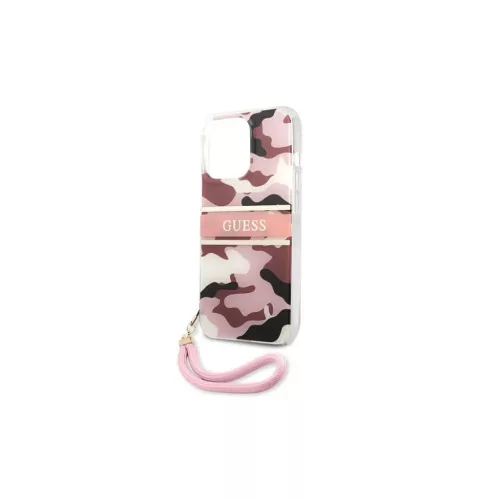 iPhone 13 Pro Guess GUHCP13LKCABPI tok pánttal rózsaszín